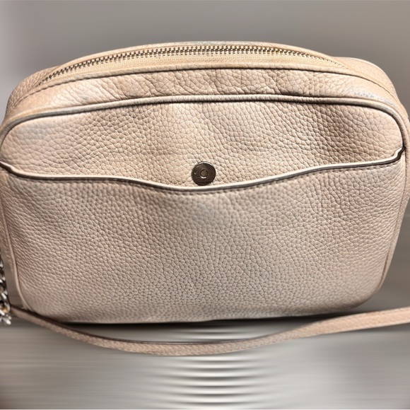 🤍👜Michael Kors Cream Pebbled Leather Crossbody - Picture 3 of 14